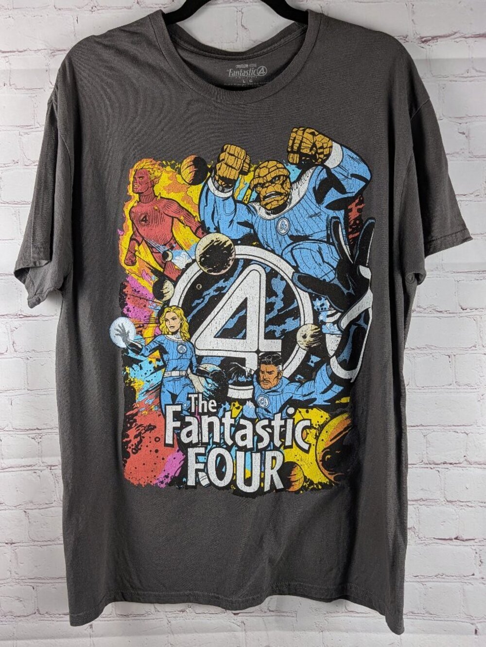 Fantastic Four Comic Style Graphic Tee L